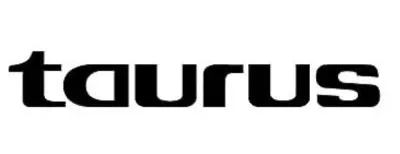 Marca logo taurus con el fondo de color blanco y con las palabras de color negro